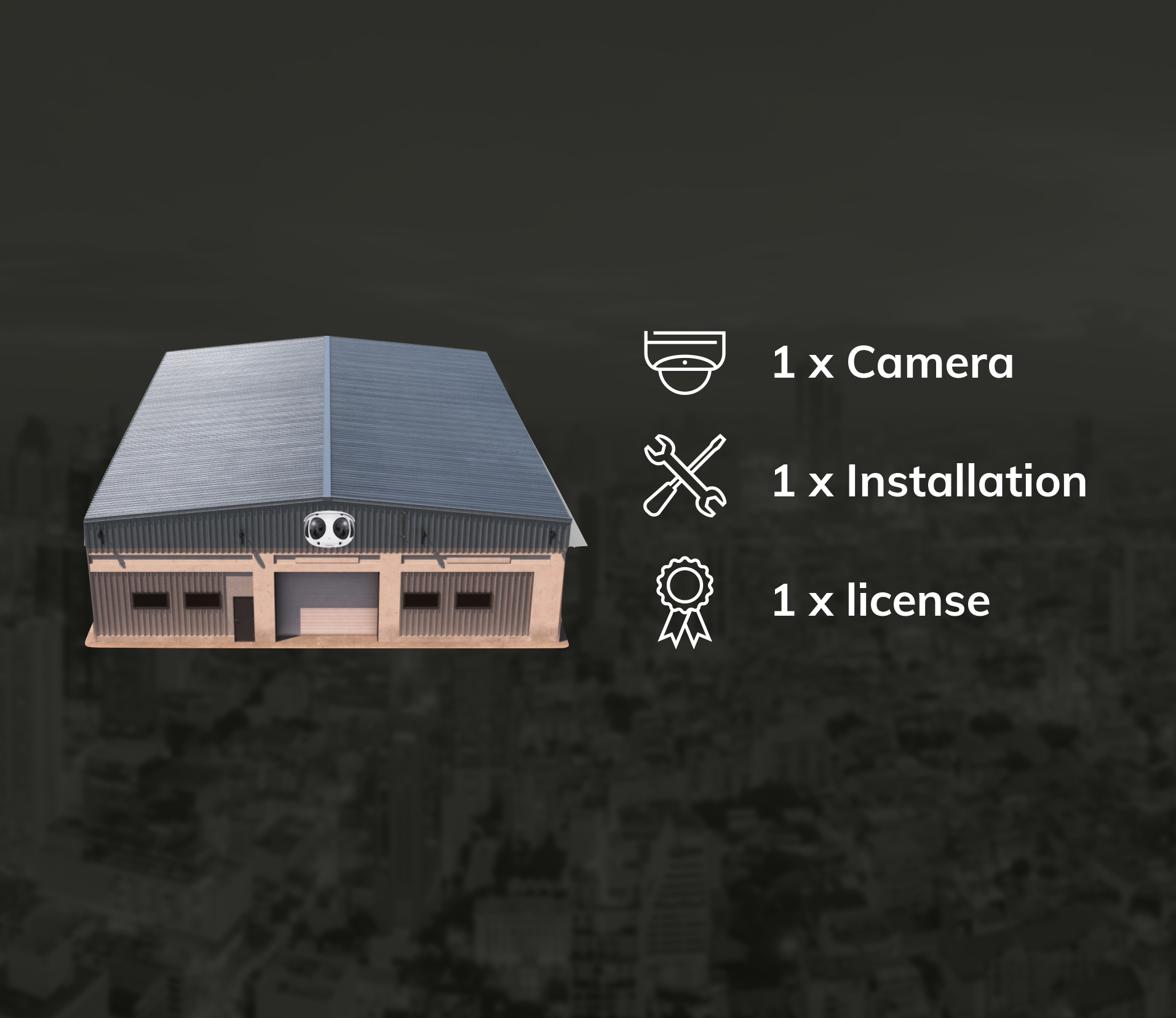 1台のカメラ、1回のインストール、1つのライセンス